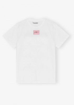 Camiseta Ganni grafico blanca